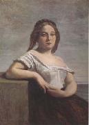 Jean Baptiste Camille  Corot La blonde Gasconne (mk11) Sweden oil painting artist